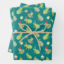 Funny Birthday Frogs HandIllustrierte Niedliche To Geschenkpapier Set