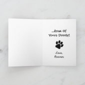 Funny Birthday From Dog To Owner Foto Card Karte (Innenseite)