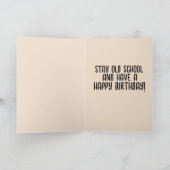 FUNNY BIRTHDAY FÜR FREUND EYEBROWS RETRO MÄDCHENKA DANKESKARTE (Innenseite)