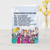 Funny Birthday für Senioren Karte (Gelbe Blume)