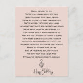 Funny Birthday Gedicht für Erwachsene Postkarte (Vorderseite)