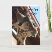 Funny Birthday Giraffe, Alter Freund, 30. Karte (Vorderseite)