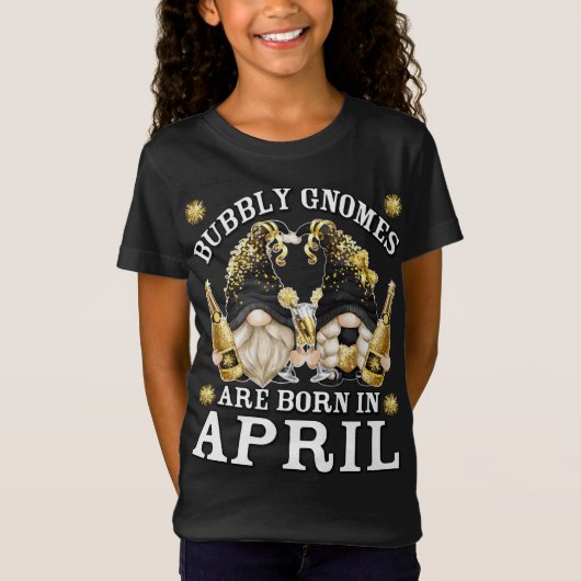 Funny Birthday Gnomes für Champagner Mama sind Geb T-Shirt (Vorderseite)