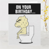 FUNNY BIRTHDAY GOOD KACK & HAPPINESS BIG CARD KARTE (Gelbe Blume)