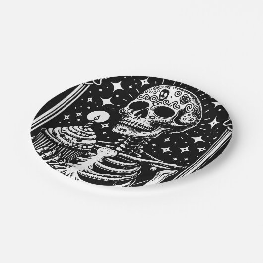 Funny Birthday Gothic Tarot Pappteller (Schrägansicht)