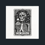 Funny Birthday Gothic Tarot Serviette<br><div class="desc">Eine 30. Geburtstagseinladung im Stil einer Tarot-Karte mit Skelett und Geburtstagskuchen und Kerze. Eine lustige,  kühn gotische okkultistische Erscheinung.</div>