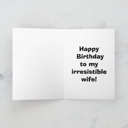 Funny Birthday Grußkarte für Ehefrau Karte (Innenseite)