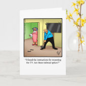 Funny Birthday Grußkarte für ihn "Spectickles" Karte (Gelbe Blume)