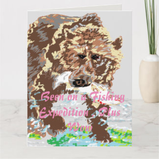 Funny Birthday Grußkarte Grizzle Bär Karte