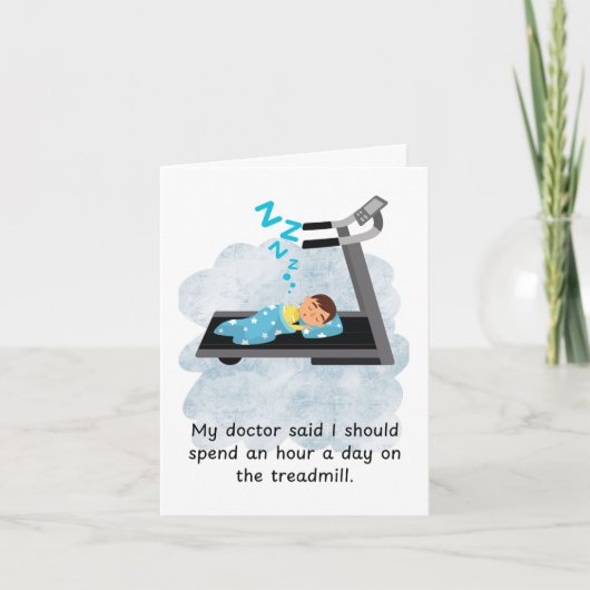 Funny Birthday Gym Fitness Karte (Vorderseite)