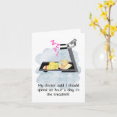 Funny Birthday Gym Fitness Karte (Gelbe Blume)