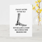 Funny Birthday Husband Joint Getting Old Friend Karte (Gelbe Blume)