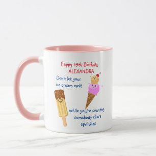 Funny Birthday Ice Cream Sprinkles Spaß Kawaii Tasse