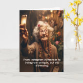 Funny Birthday Instagram Followers Old Age Karte (Gelbe Blume)
