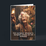 Funny Birthday Instagram Followers Old Age Karte<br><div class="desc">Eine lustige Geburtstagskarte,  die über das Alter scherzt. Sicher,  sie zum Lachen zu bringen.</div>