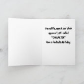 Funny Birthday Joke Erleben alter Jahrgang Auto Pu Karte (Innenseite)