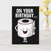 FUNNY BIRTHDAY KACKE KARTEN GUTE BOWEL-BEWEGUNGEN (Gelbe Blume)