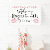 Funny Birthday Kiss a Decke Auf Wiedersehen Maßges Banner (Insitu)