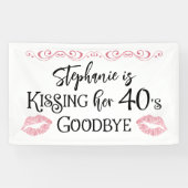 Funny Birthday Kiss a Decke Auf Wiedersehen Maßges Banner (Horizontal)