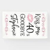 Funny Birthday Kiss Your Decke Auf Wiedersehen Maß Banner (Horizontal)