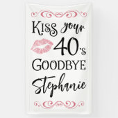 Funny Birthday Kiss Your Decke Auf Wiedersehen Maß Banner (Vertikal)