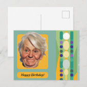 Funny Birthday Lady Retro Postkarte (Vorne/Hinten)