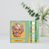 Funny Birthday Lady Retro Postkarte (Stehend Vorderseite)