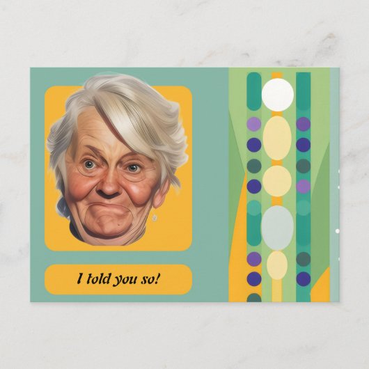 Funny Birthday Lady Retro Postkarte (Vorderseite)