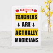 Funny Birthday Lehrer sind eigentlich Magier Karte (Gelbe Blume)