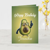 Funny Birthday Let's Get Smashed Avocado Karte (Gelbe Blume)