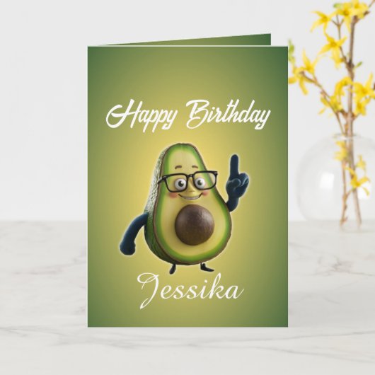 Funny Birthday Let's Get Smashed Avocado Karte (Gelbe Blume)