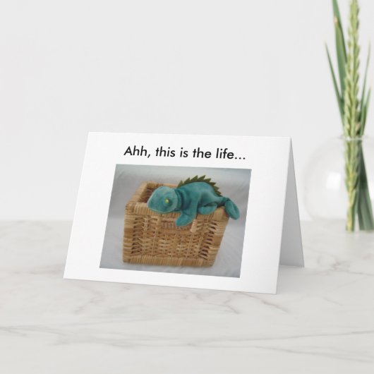 Funny Birthday Lizard Karte (Vorderseite)