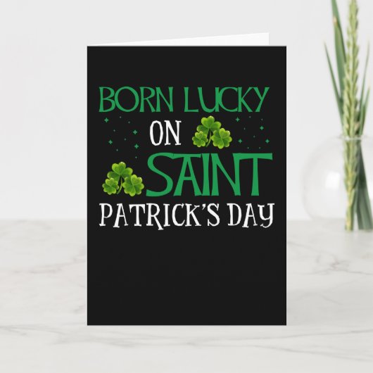 Funny Birthday Lucky Am St. Patrick's Day Karte (Vorderseite)
