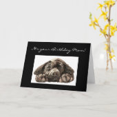 Funny Birthday Mama, Sad Dog, Labrador Retriever Karte (Gelbe Blume)