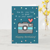 Funny Birthday Niedlich Camera Fotograf Mädchen Karte (Gelbe Blume)