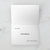 Funny Birthday Number of Candles Marquee Light Karte (Innenseite)