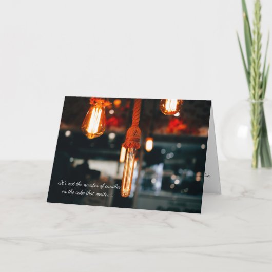 Funny Birthday Number of Candles Marquee Light Karte (Vorderseite)