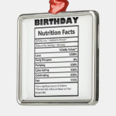 Funny Birthday Nutrition Facts Postcard Ornament Aus Metall (Links)