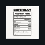 Funny Birthday Nutrition Facts Postcard Serviette<br><div class="desc">Funny Birthday Nutrition Facts Postcard Napkins</div>