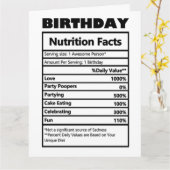 Funny Birthday Nutrition Fakten Karte (Gelbe Blume)