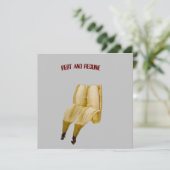 Funny BIRTHDAY oder RETIREMENT-Karte BANANA GREETI Dankeskarte (Stehend Vorderseite)
