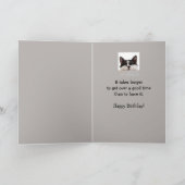 Funny Birthday Old Age Over the Hill, Cat Spaß Karte (Innenseite)