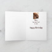 Funny Birthday Old Age Over the Hill Dog Karte (Innenseite)