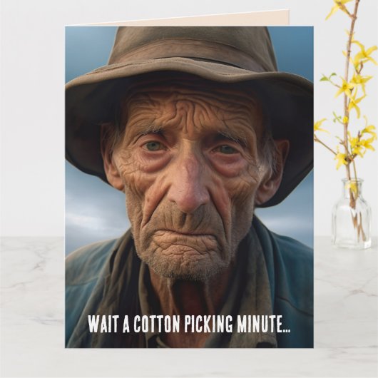 FUNNY BIRTHDAY OLD MAN JOKE GREETING CARD KARTE (Gelbe Blume)