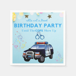 Funny Birthday Party bis die Polizisten auftauchen Serviette