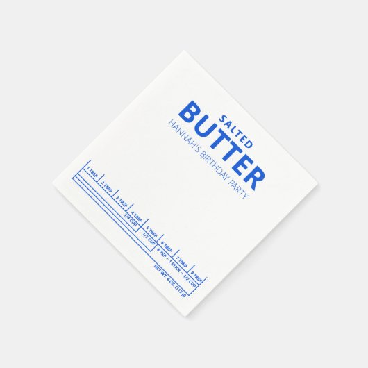 Funny Birthday Party Butterthema Serviette (Ecke)