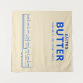 Funny Birthday Party Butterthema Wandteppich (Vorderseite (Horizontal))