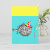 Funny Birthday Party Einladung (Stehend Vorderseite)