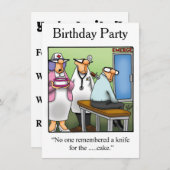 Funny Birthday Party Einladungen (Vorne/Hinten)