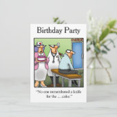 Funny Birthday Party Einladungen (Stehend Vorderseite)